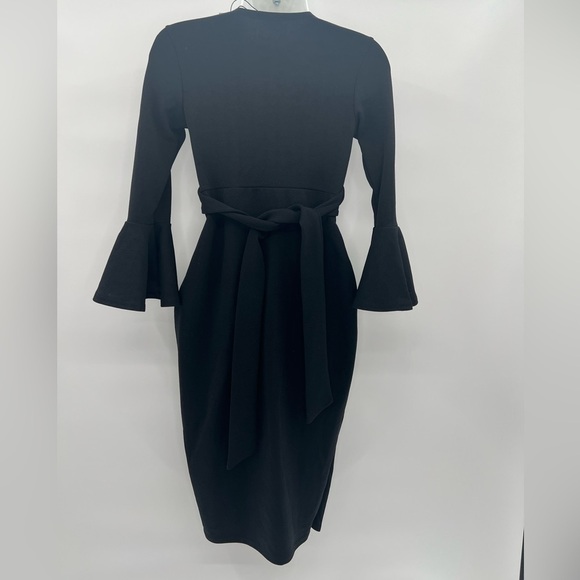 COPY - BOOHOO MATERNITY MAE RUFFLE SLEEVE WRAP DRESS SZ 4 NWT - Picture 9 of 9